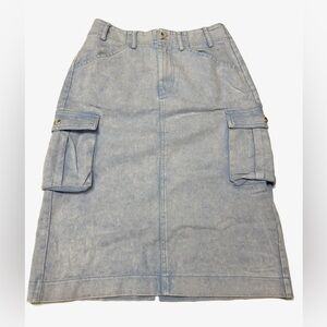 En;semble | Mineral Wash Denim Cargo Skirt NWOT